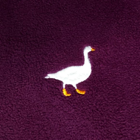 RARE! Mulberry Cropped Embroidered Goose Fleece - Picture 2 of 7